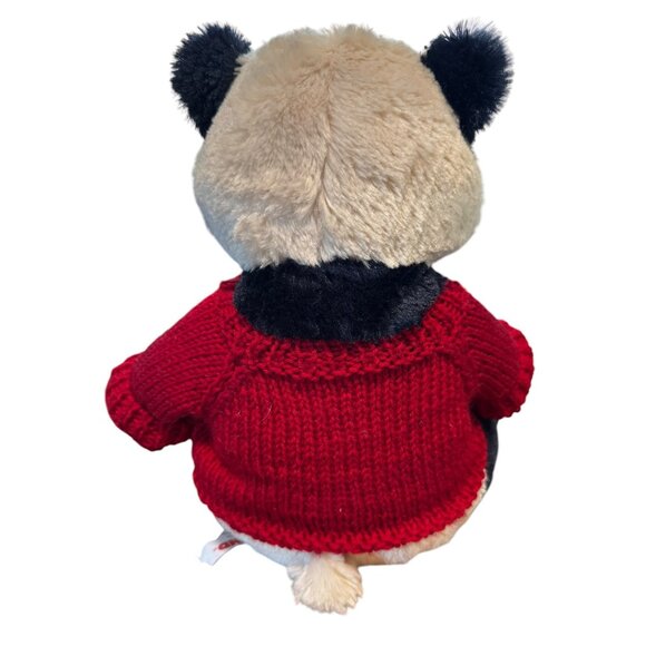 Gund Plush Panda Bear With Red Knit Sweater Featuring Union Jack Flag 12”Tall So - Picture 2 of 10